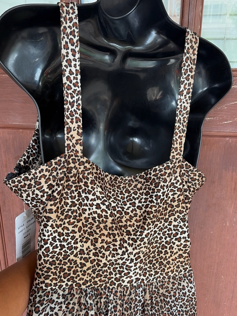 Robbie Bee Leopard Print Maxi Dress - Brown & Black - Picture 6 of 8